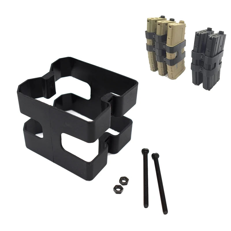NEW Rifle Dual Magazine Coupler Link Clip Pouch for AR15 M4 HK416 5.56mm Magazine Mag Coupler Speed Loader Parallel Connector