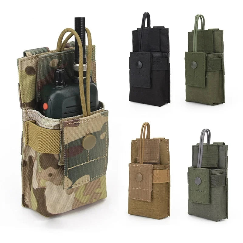 1000D Nylon Tactical Universal MOLLE Walkie Talkie Bag Military Hunting Portable Airsoft Accessories Wargame CS Gear Supplies