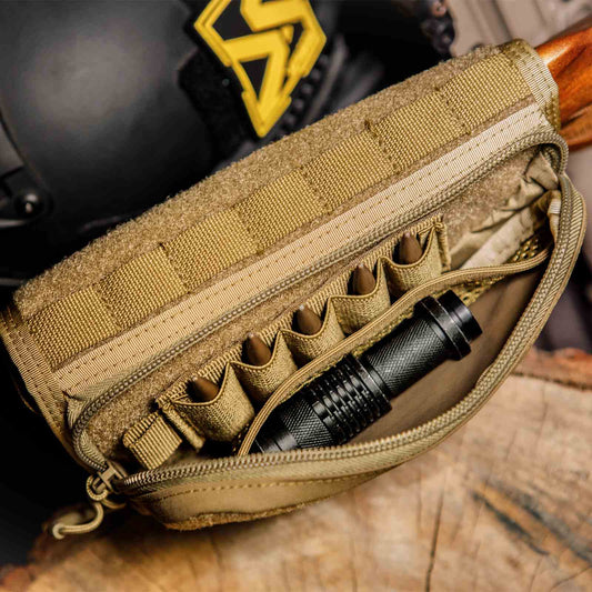 Tactical Gunstock Pouch Buttstock Shotgun Rifle Shell Holder-1