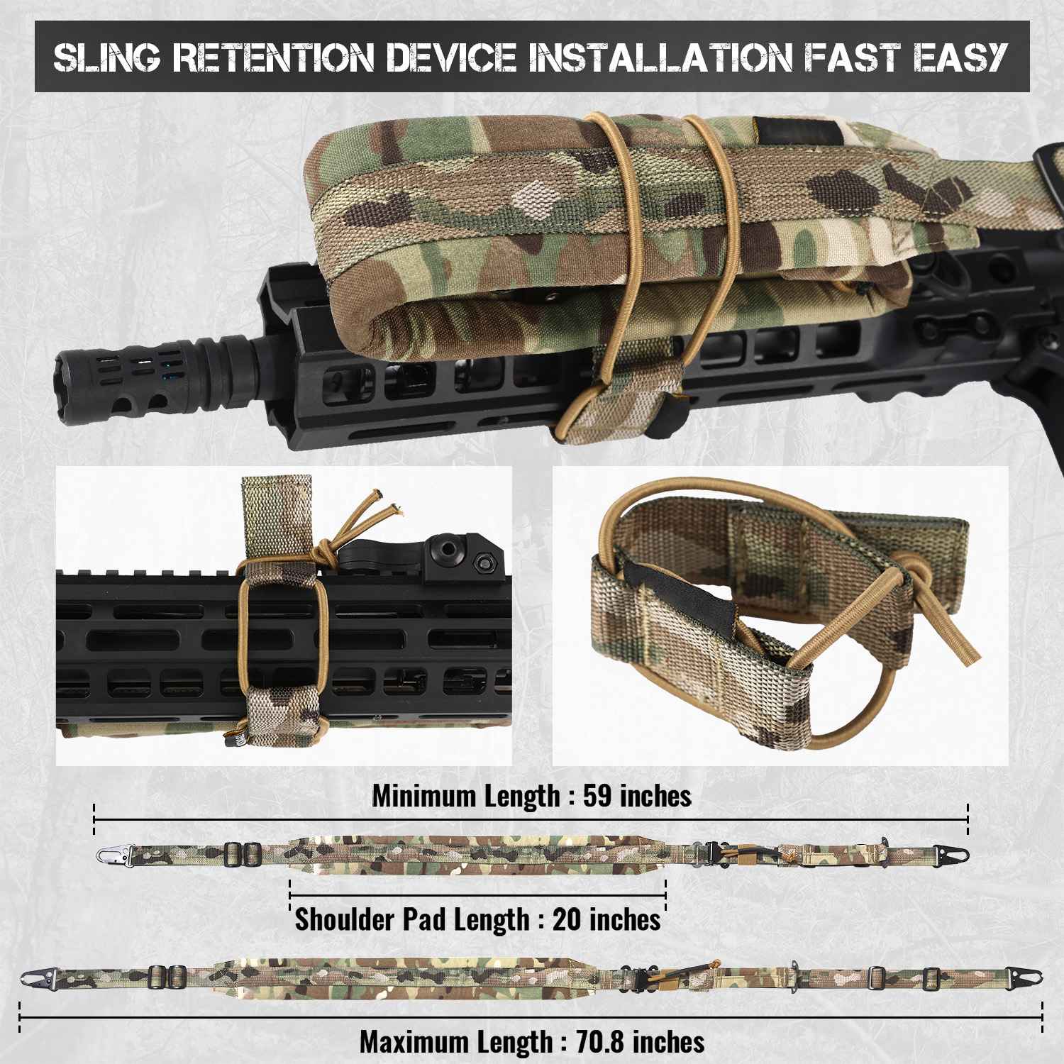 Votagoo Rifle Sling for Hunting Tactical Strap-2