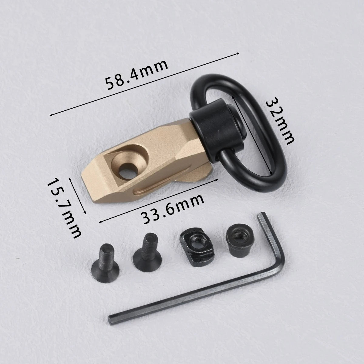 Tactical RSA GBB Buckle QD Swivel Sling Mlok Scope Mount Attachment Adapter Pictinny Rail Hunting Airsoft Rifle Accessories