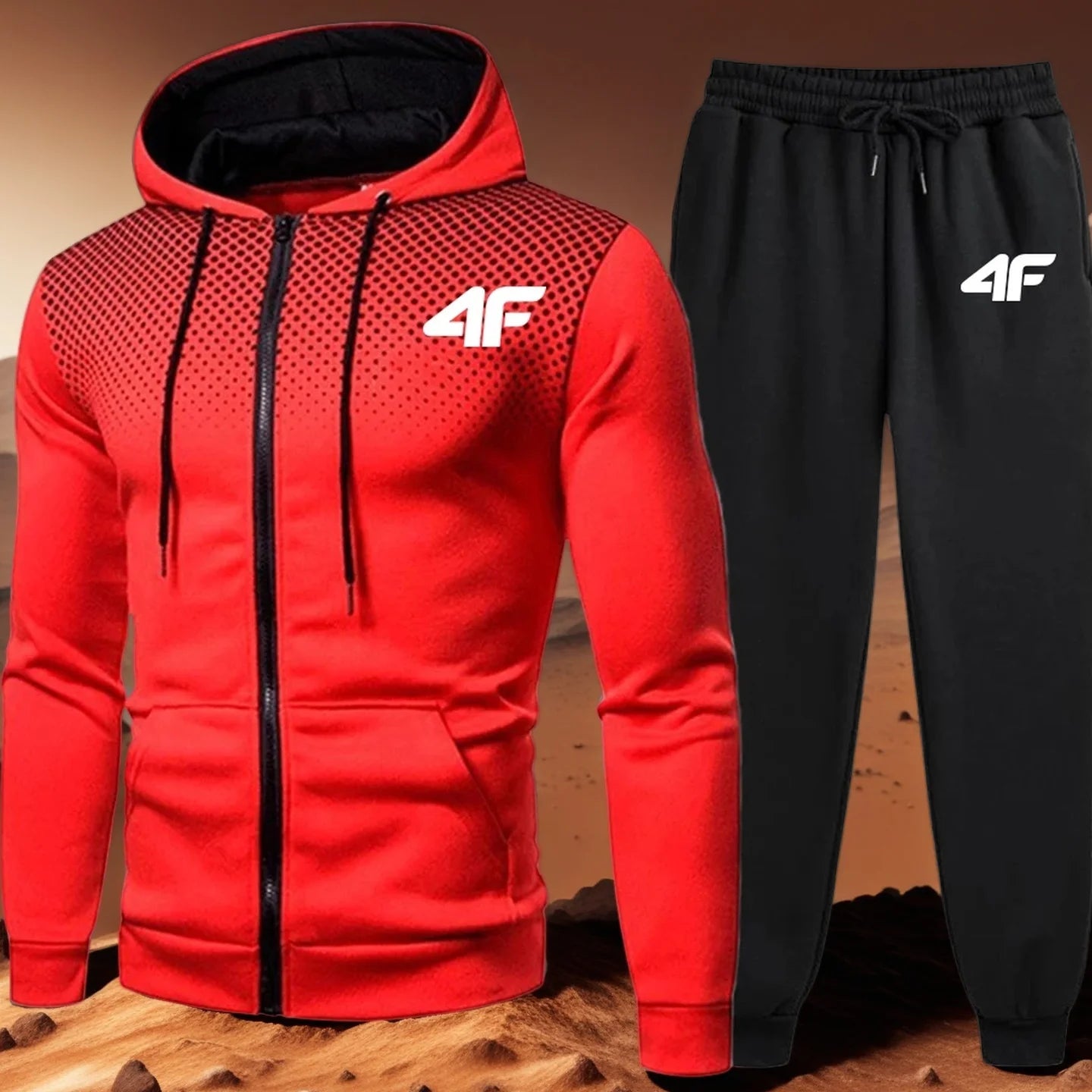 Men's Tracksuit Hooded Casual Hot Sale Single Piece Zipper Sweatshirt And Daily Single Sweatpants Comfort Outdoor Jogging Sports