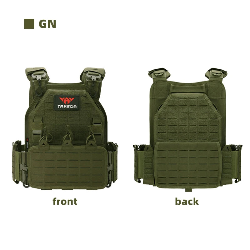 YAKEDA Tactical Vest Outdoor Hunting Plate Carrier Protective Adjustable Vest Airsoft Carrier Combat Equipment