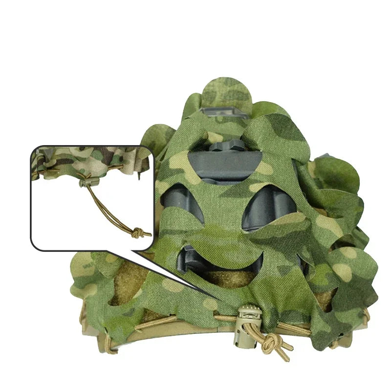 Airsoft Helmet Cover Tactical 3D Camo FAST Helmet Cover Net Gear Hunting CS Wargame Helmet Paratrooper Cover Accessories