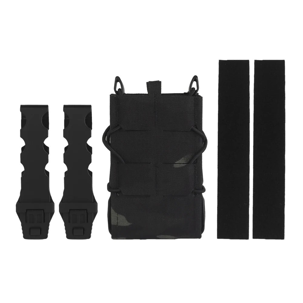 Tiger Magazine Pouch Full Size Quick Release 5.56/7.62MM M4 AK AR15 Single Mag Bag for Hunting Vest Airsoft Molle Waist Belt
