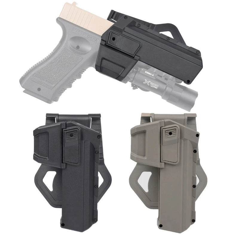 Tactical Classics G*ock 17 18 19 Pistol Holsters for X300 X400 W*apon Flashlight Airsoft Colt M1911 P320 Waist Gun Holster