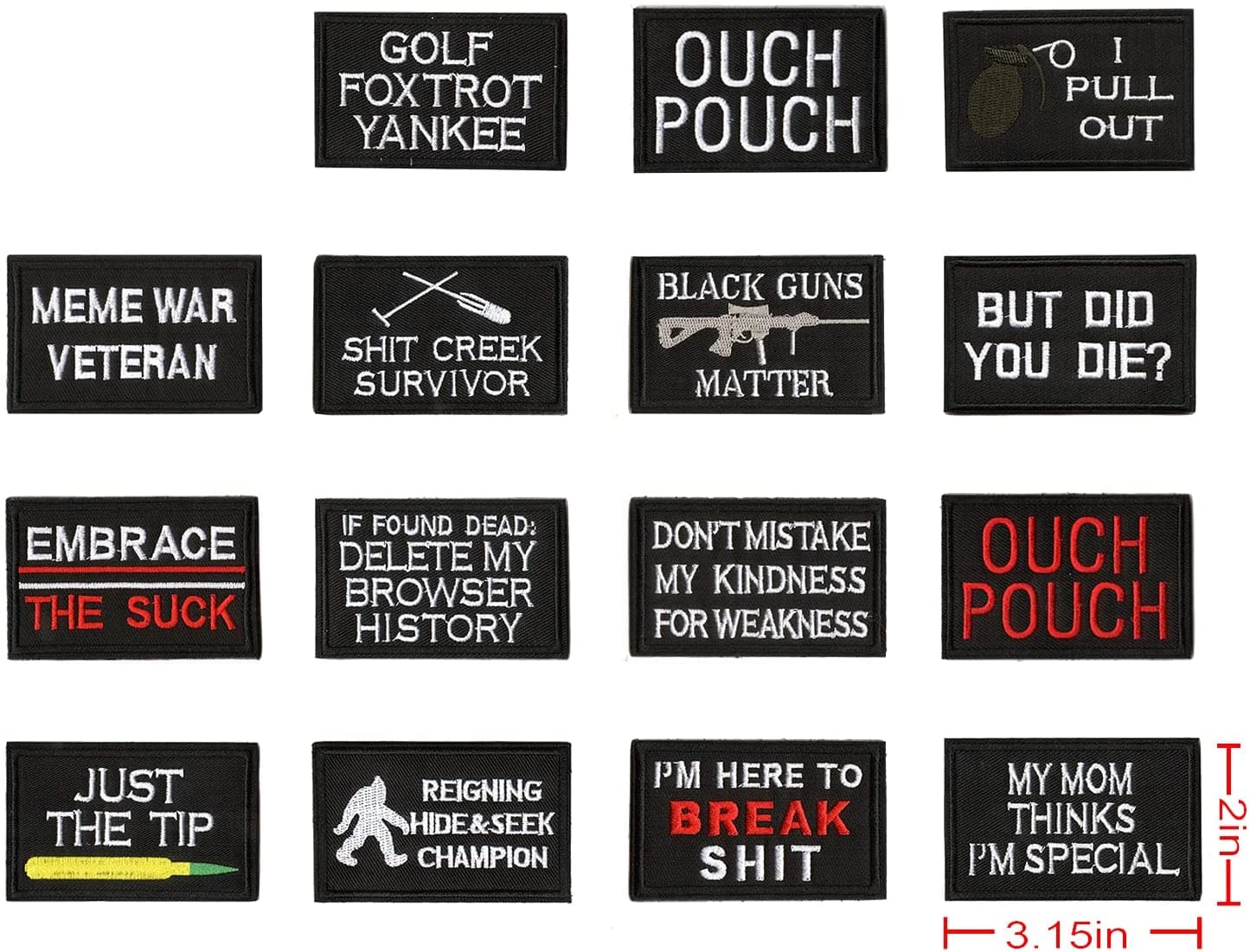WZT 20 fun Tactical Army Morale patch full embroidery patch set-1