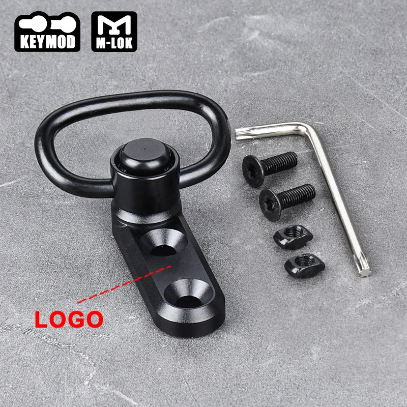 WADSN Fast Metal QD Sling Swivel Strap Buckle Vertical Sling Base Mount  Mlok Keymod Rail Tactical Airsoft Scout Accessories