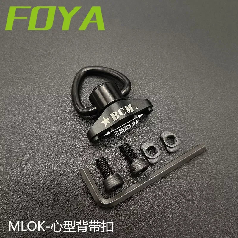Tactical Metal MLOK QD Sling Mount M4 AR15 Mounted Base Swivel Strap Buckle Quick Release Button Airsoft Gun Hunting Accessories