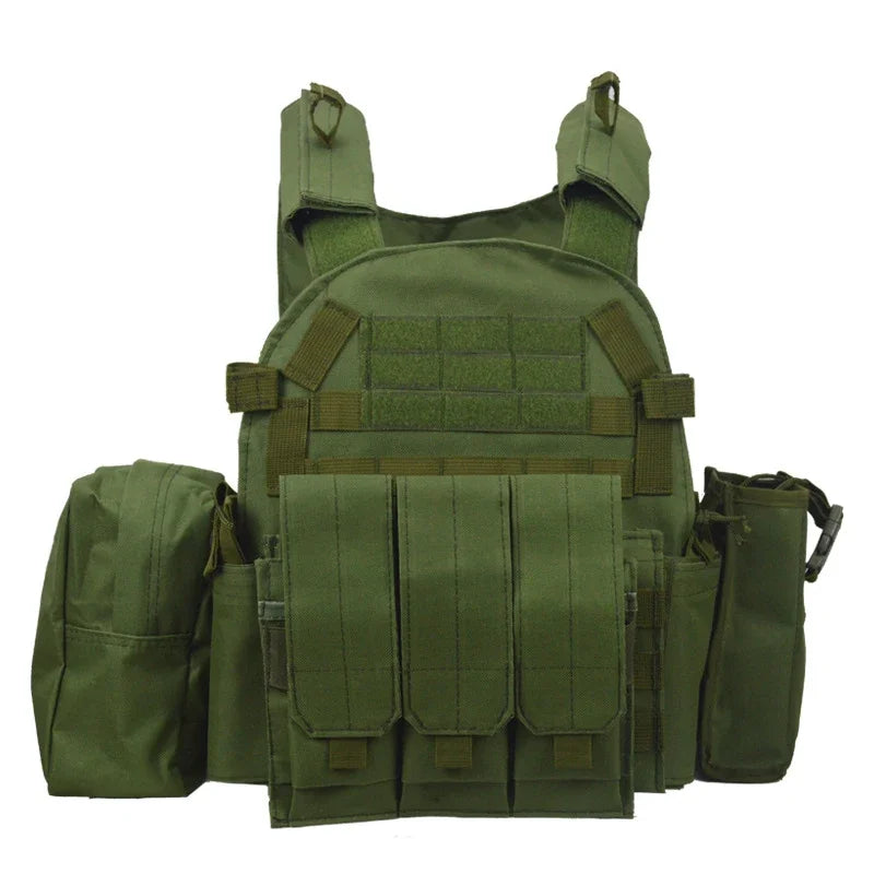 Tactical Vest Body Armor Hunting Plate Carrier Airsoft Accessories 6094 Military Combat Army Wargame VestNylon Pouch Molle Gear