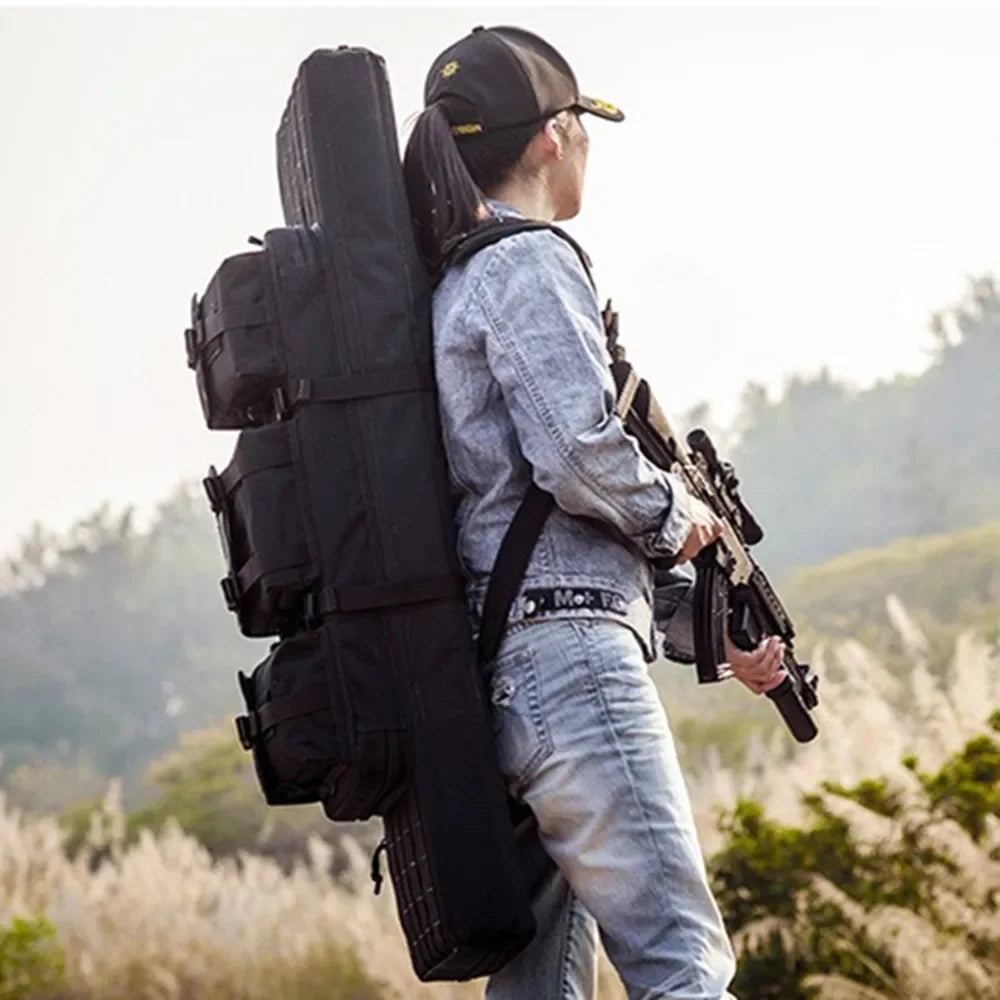 118cm Tactical Hunting Guns Bag Hard Shell Long Backpack for Paintball Military Shooting Gun Case Rifle Fishing Rod Gear Handbad