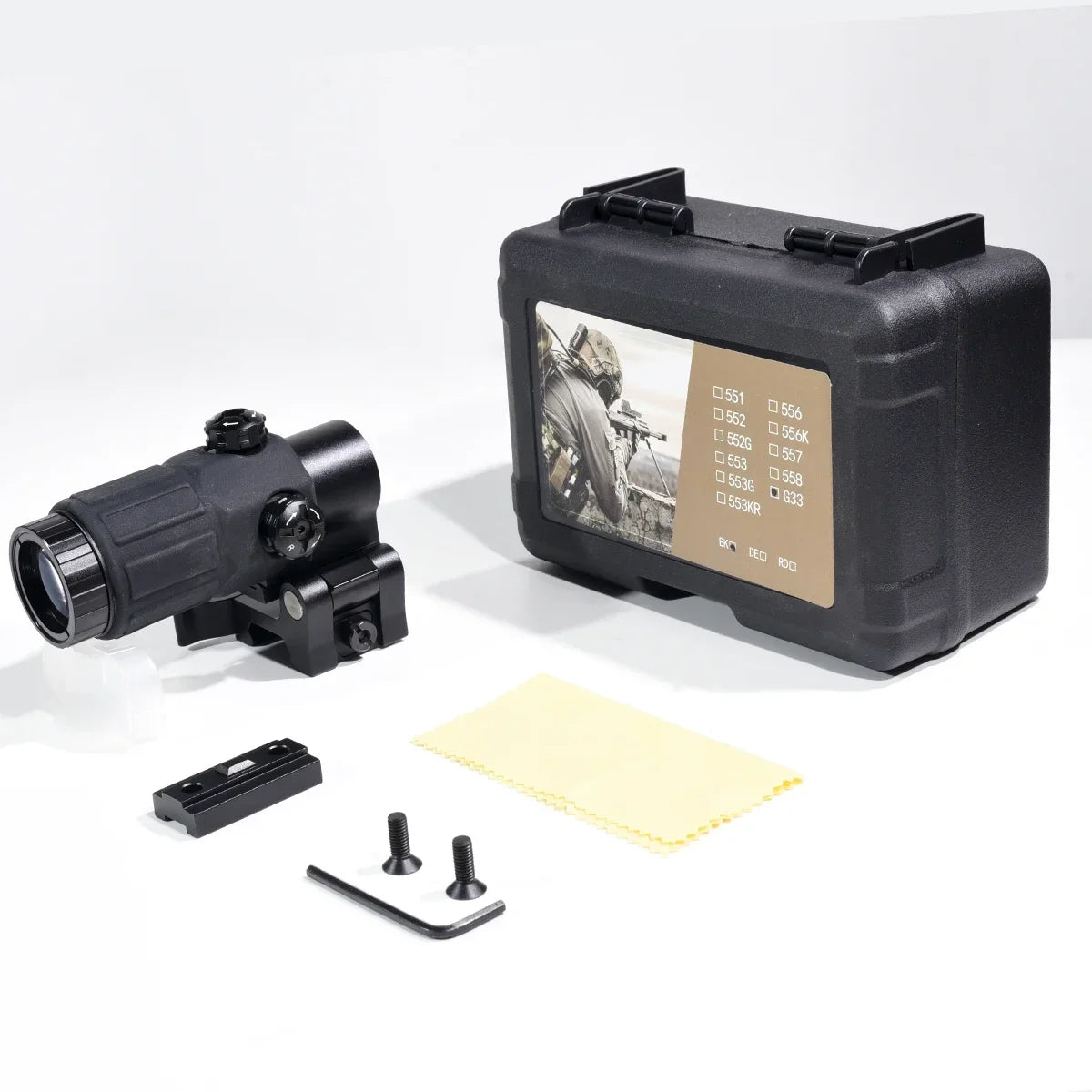 E*t*ch 558 551 G33 Red Dot Sight 3X Magnifier Holographic Flip Airsoft Optics Reflex Sights Scope Collimator Hunting Accessories