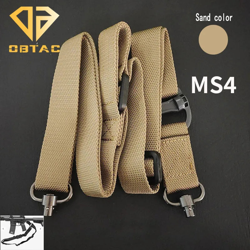 MS2 MS3 MS4 Airsoft Tactical Rifle Sling 2 Point Quick Detach Nylon Adjustable Strap Fit Outdoor Shooting Hunting Accessories