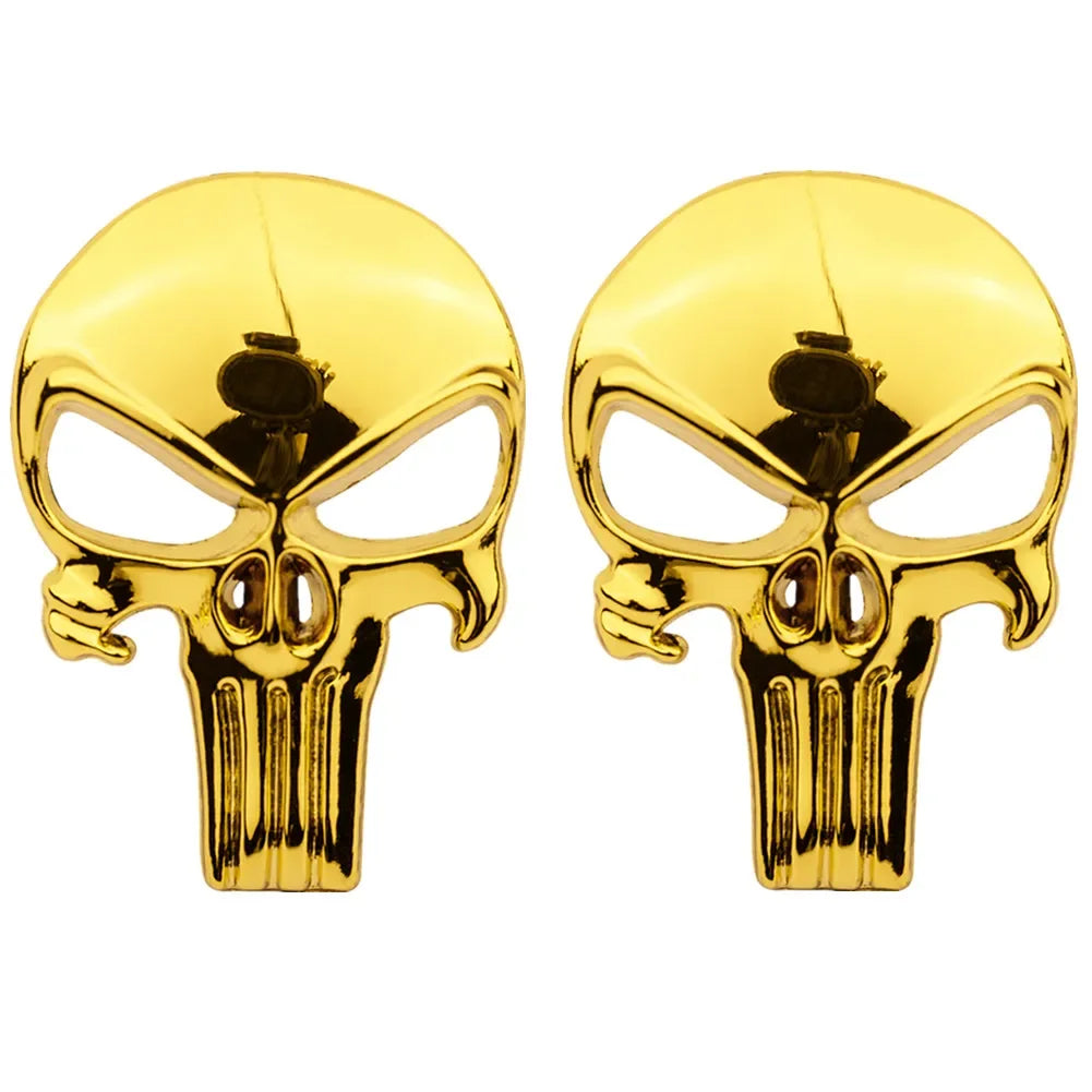 New Skull Metal Sticker for AR15 AR10 AK47 M4 M16 1911 USP M92 Glock G17 19 22 43x Airsoft Rifle Pistol Gun Hunting Accessories