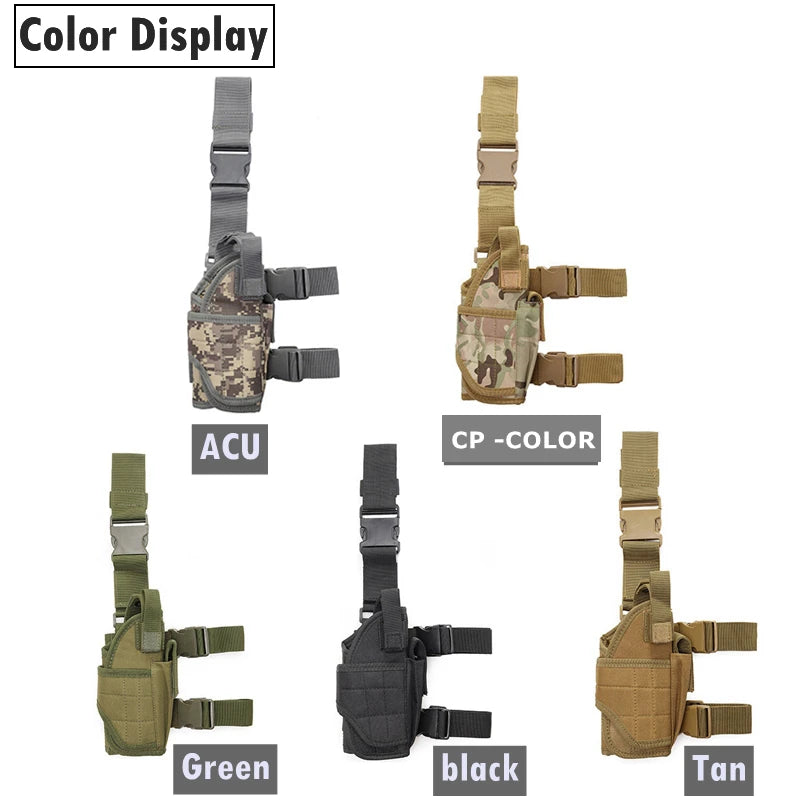 Universal Drop Leg Gun Holster Right Handed Tactical Thigh Pistol Bag Pouch Legs Harness for All Handguns