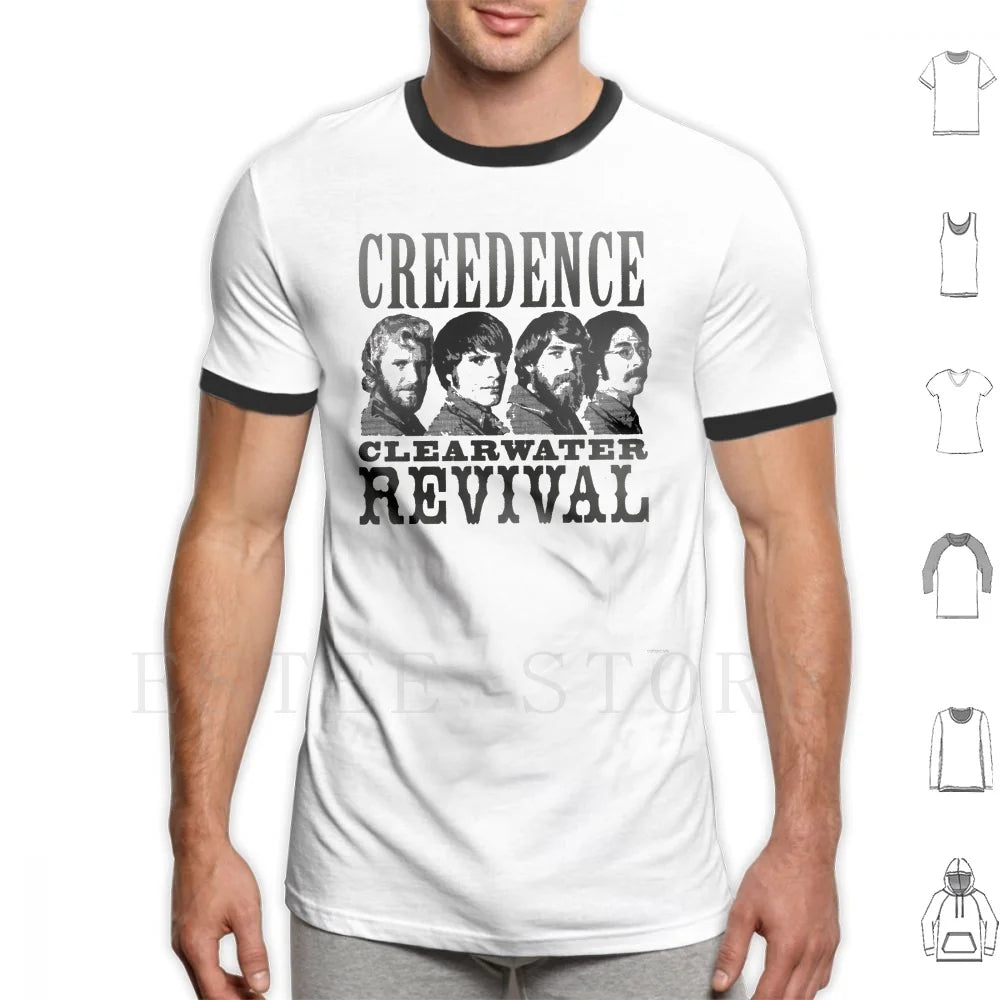 Untitled T Shirt Cotton Men DIY Print Credence Ccr Credence Clearwater Revival Vintage Studio Retro Music Deadhead Vinyl Tape