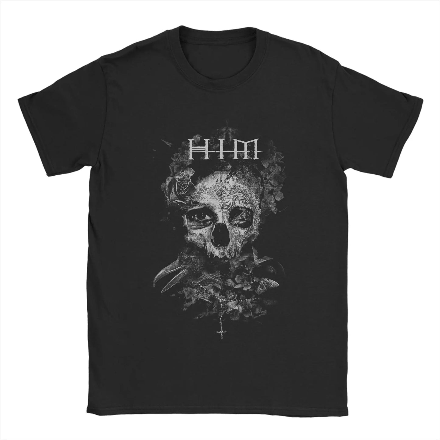 Harajuku T Shirt Him Band Ville Valo Omate Cotton T Shirts  Hippie Tshirt for Adult Summer Y2K Fun Casual Short Sleeve Clothing