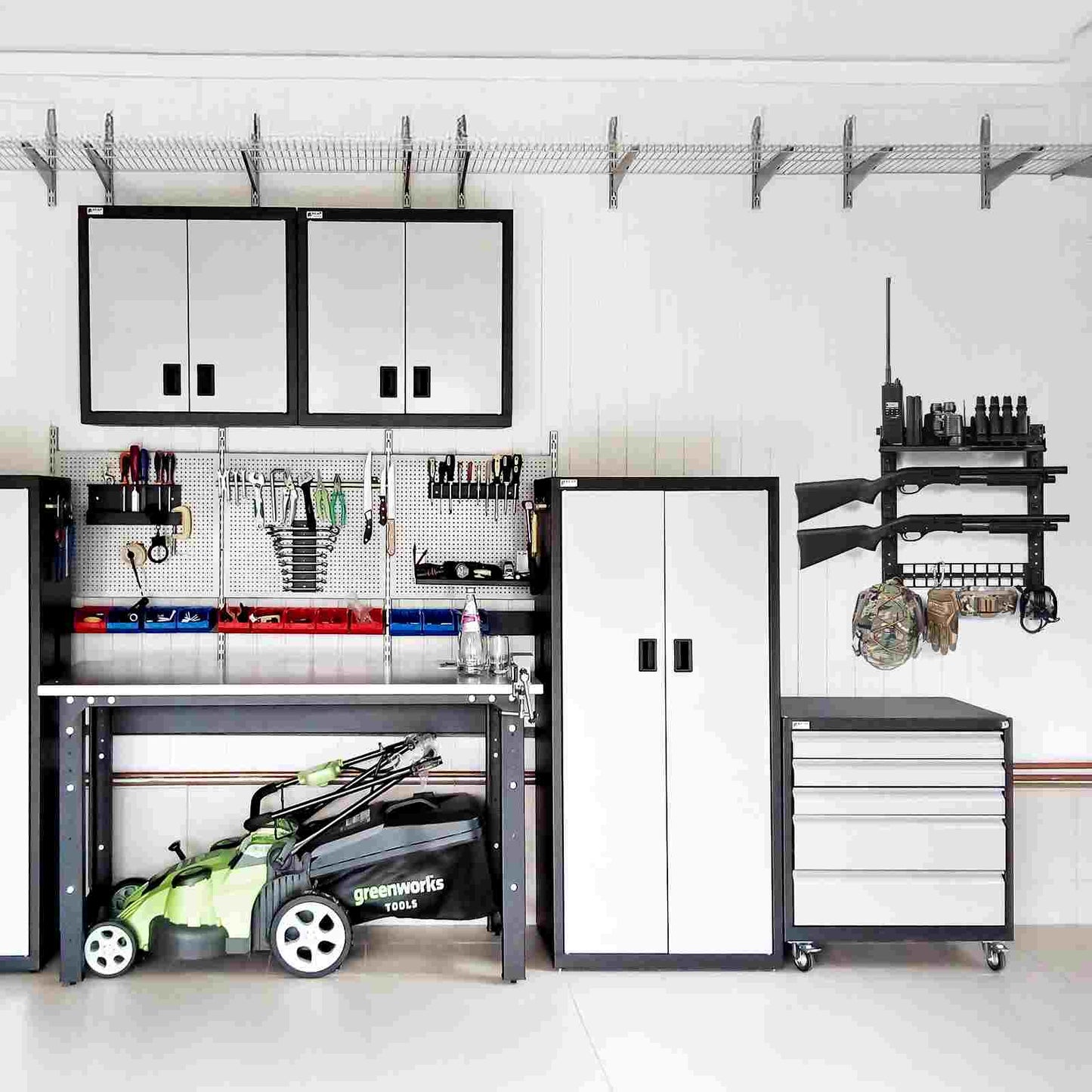 Votagoo Gun Rack for Wall, Indoor Gun Racks Wall Mount, Hang Up Gun Rack for Rifle and Pistol, Steel Airsoft Gun Holder for Shutgun and Accessories-3