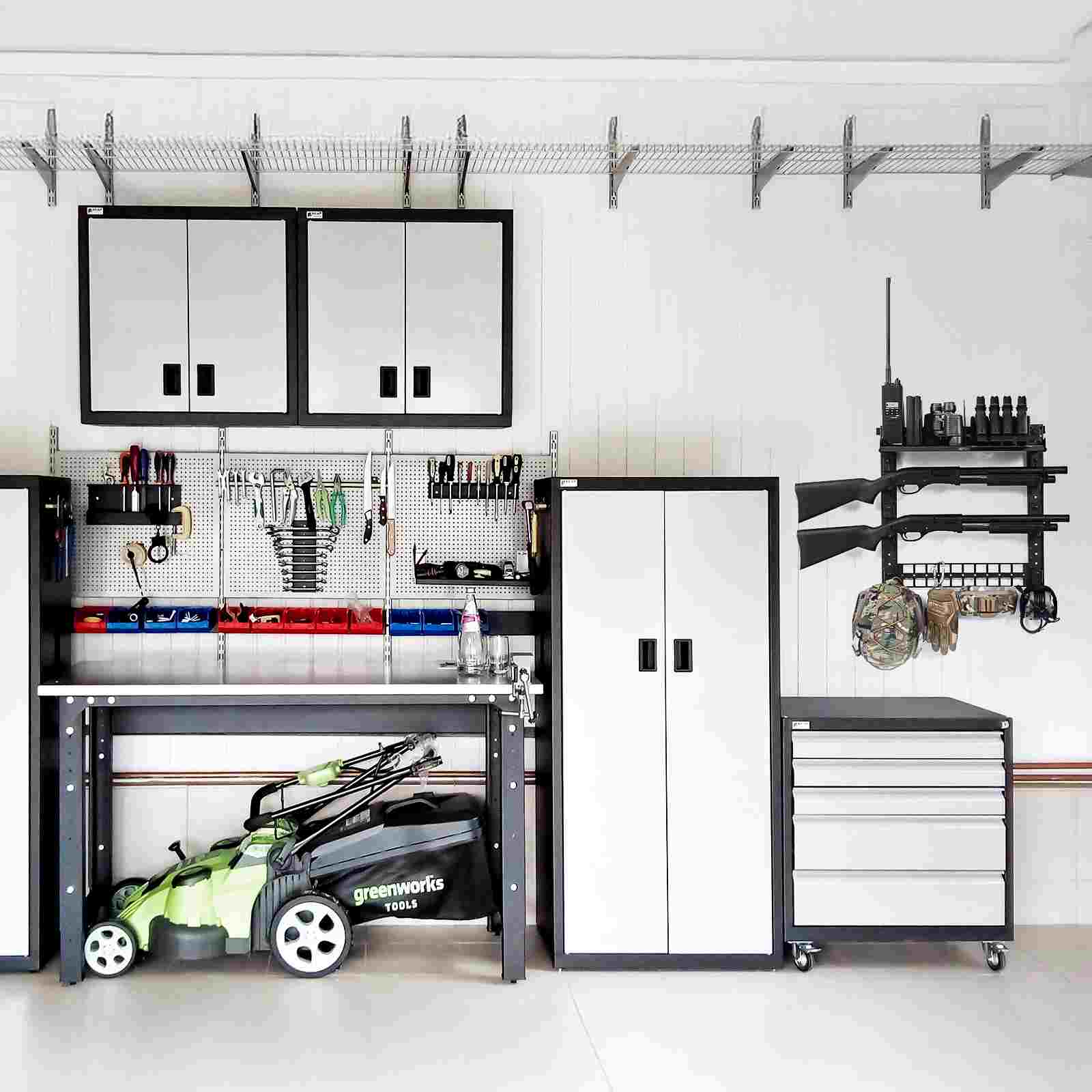 Votagoo Gun Rack for Wall, Indoor Gun Racks Wall Mount, Hang Up Gun Rack for Rifle and Pistol, Steel Airsoft Gun Holder for Shutgun and Accessories-3