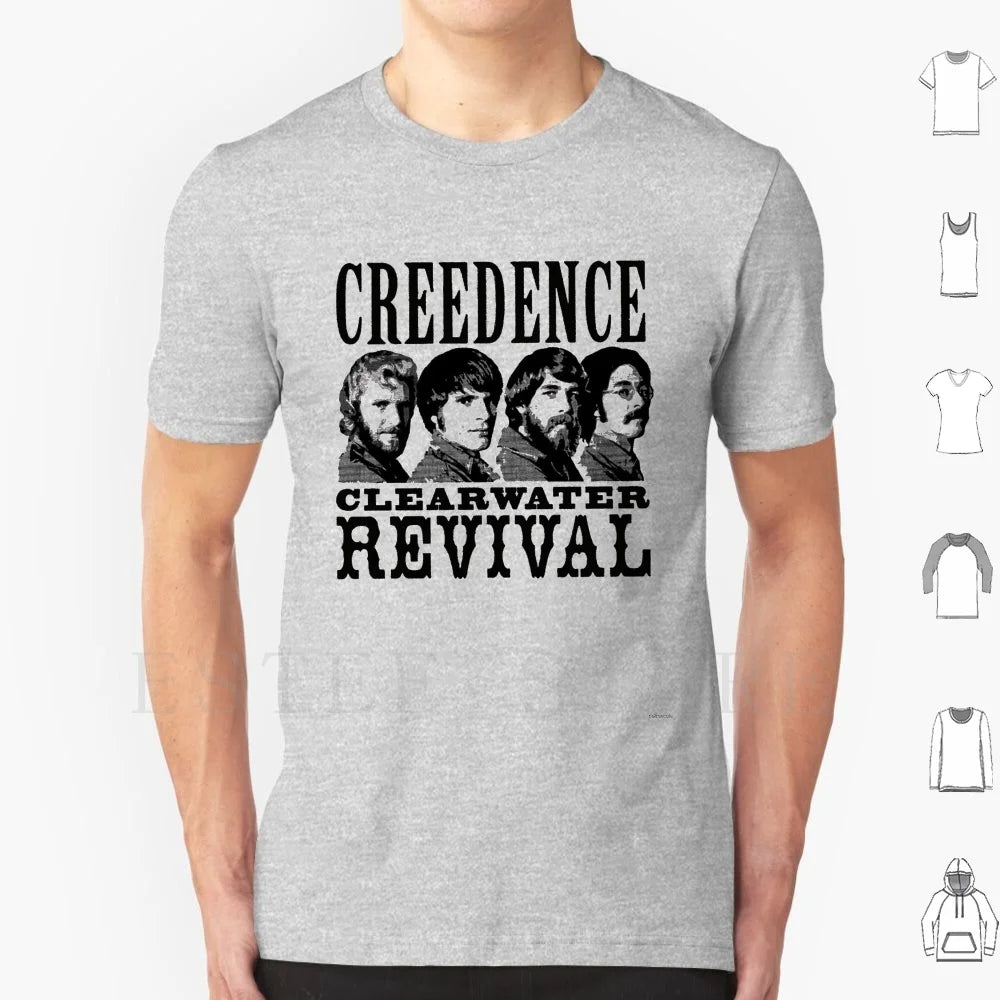 Untitled T Shirt Cotton Men DIY Print Credence Ccr Credence Clearwater Revival Vintage Studio Retro Music Deadhead Vinyl Tape