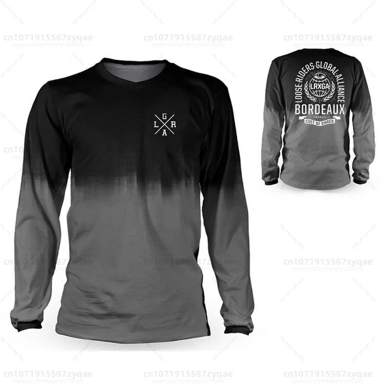 Motocross Loose Riders Short Sleeve Jersey MTB Mountain Bike Breathable Shirts DH BMX Enduro Men's Sweatshirts