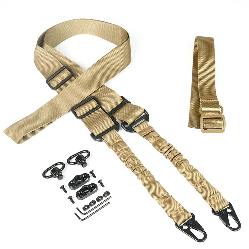 US Warehouse MS4 MS3 MS2 Adjustable  Rifle Sling Tactical Nylon 2 Points Gun Sling Shoulder Strap  Airsoft Hunting Accessories