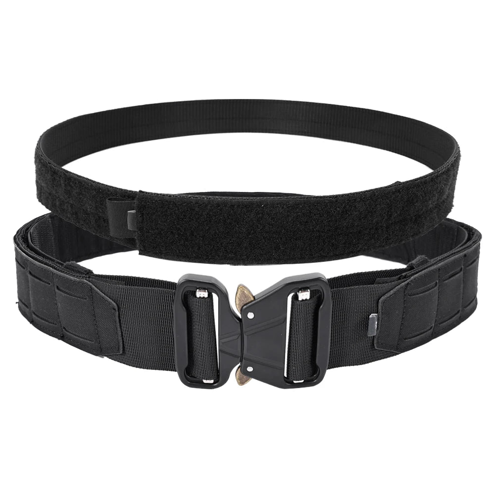 Tactical Quick Release Metal Buckle Belt for Men Laser MOLLE Multi-camo Belts Hunting Clothing Accessories 2 Inch Airsoft Gear