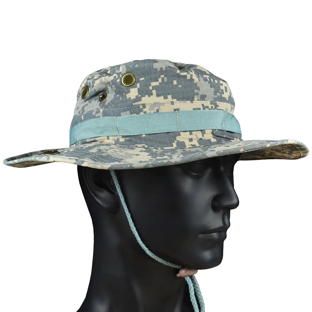 Tactical Airsoft  Sniper Camouflage Boonie Hats Nepalese Cap Militares Army Mens American Military Accessories A-tacs FG