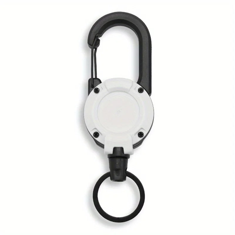 1/3Pcs Automatic Retractable Wire Rope Antitheft Easy-to-pull Buckle Rope Elastic Keychain Sporty Retractable Key Ring Anti Lost