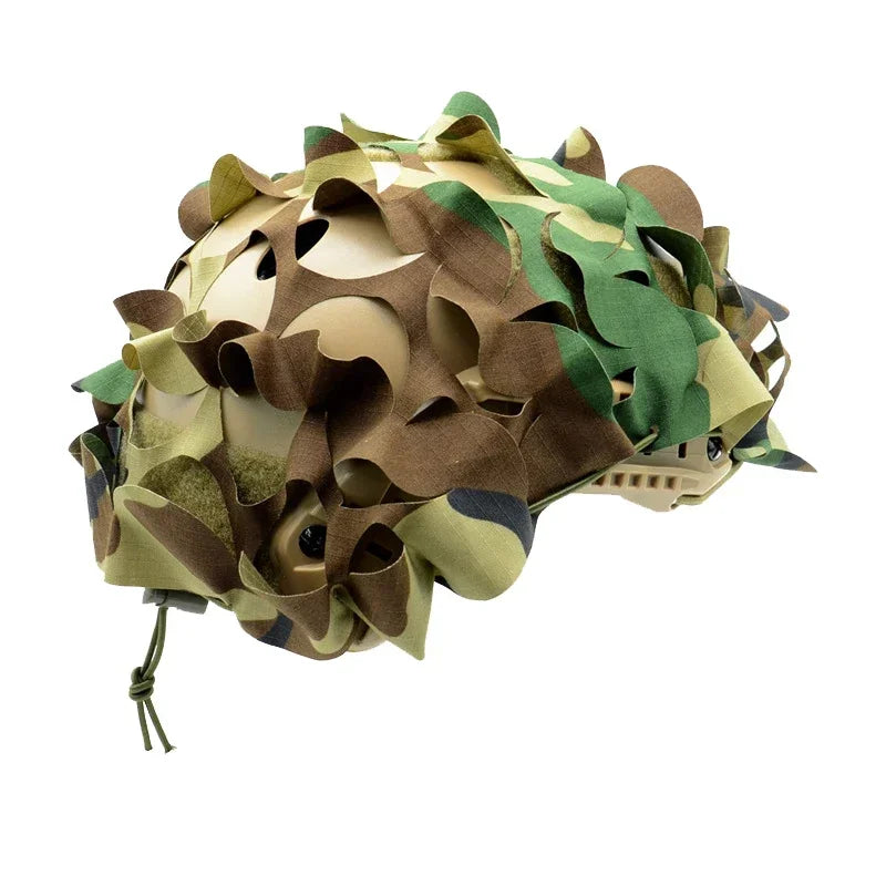 Airsoft Helmet Cover Tactical 3D Camo FAST Helmet Cover Net Gear Hunting CS Wargame Helmet Paratrooper Cover Accessories