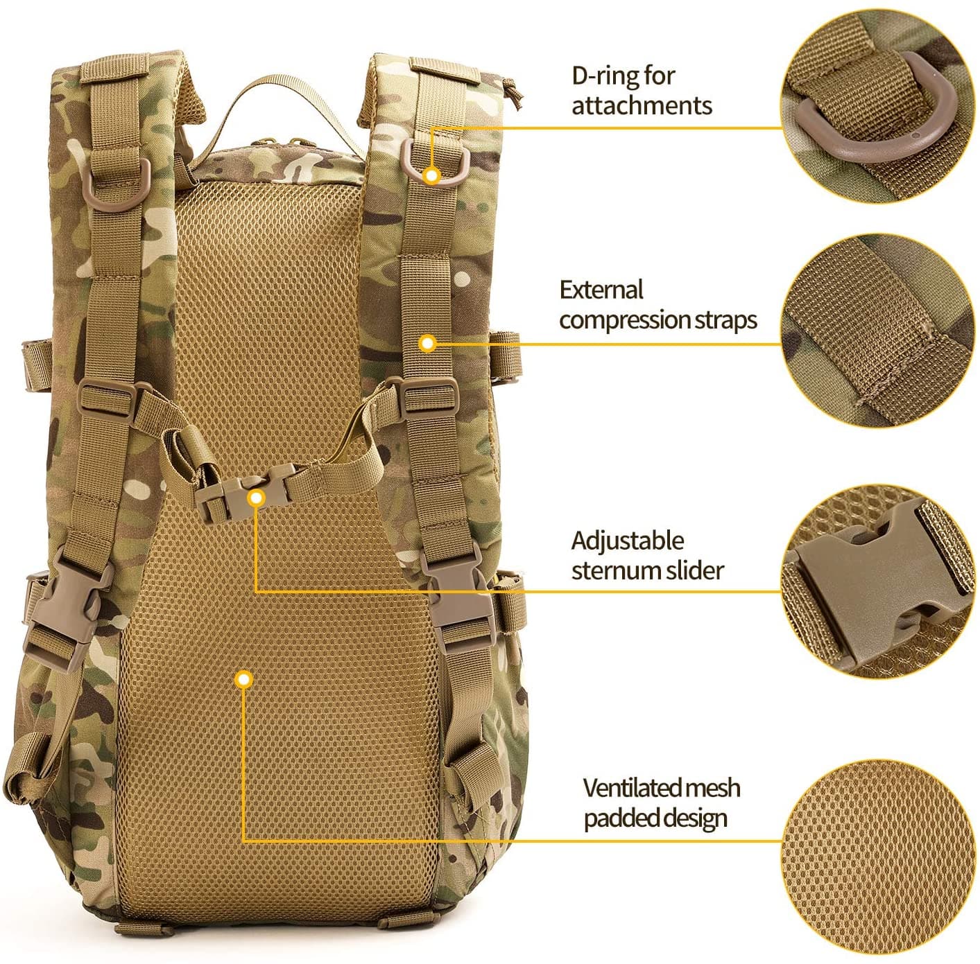 Tactical Military Outdoor Hiking Molle Rucksack Assault Pack-4