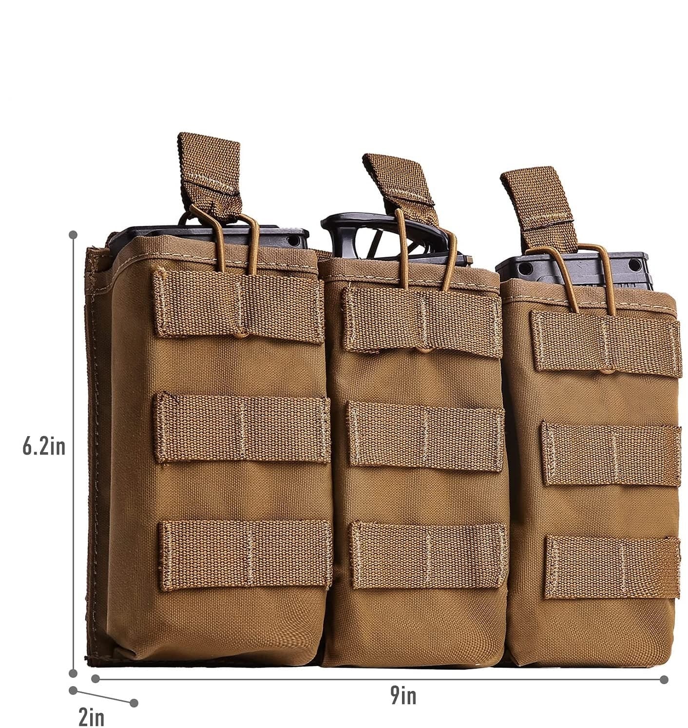 MOLLE Compatible Airsoft Gear Triple Tactical Mag Pouch-4