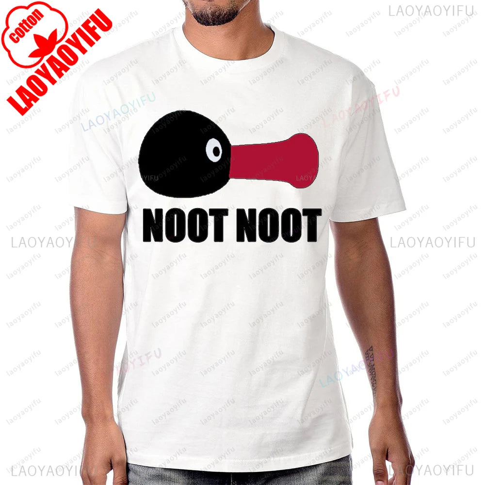 Noot Noot PINGU Internet Meme Funny Cartoon Graphic Printed T-shirt Harajuku Fashion Loose Multicolor Tshirt Summer Casual Tees