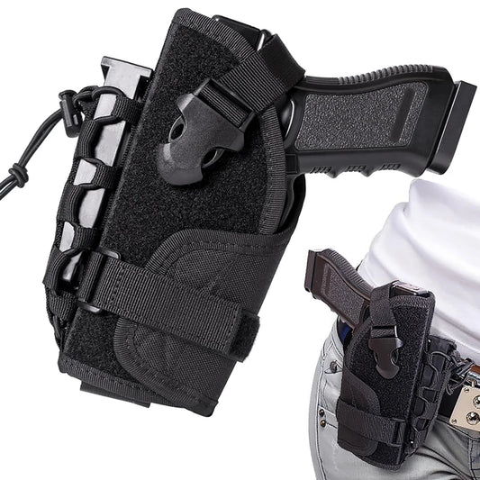 Gun Holster Molle Modular Belt Pistol Holster Molle Pouch With Mag Holder for Right Hand Shooter M9 1911 Glock 17 Tactical Bag