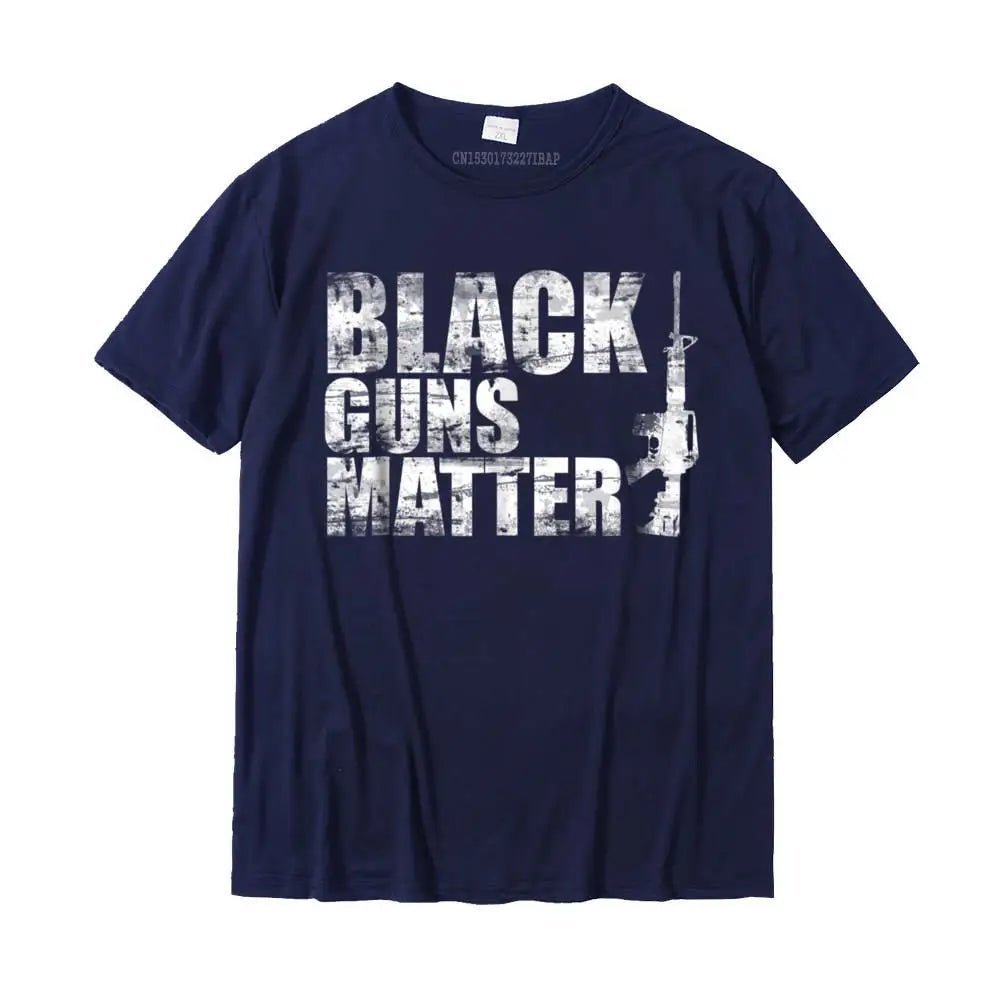 Black Guns Matter AR15 NRA T Shirt 1911 9mm Shooting Lives Tops & Tees Discount Comfortable Cotton Men T Shirt Casual