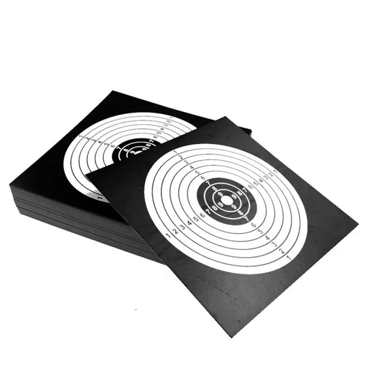 Tactical Shooting Target 14CM Metal Target Box 100PCS Aim Paper Sheets for Gun Rifle Airsoft Shooting Practice Accessories