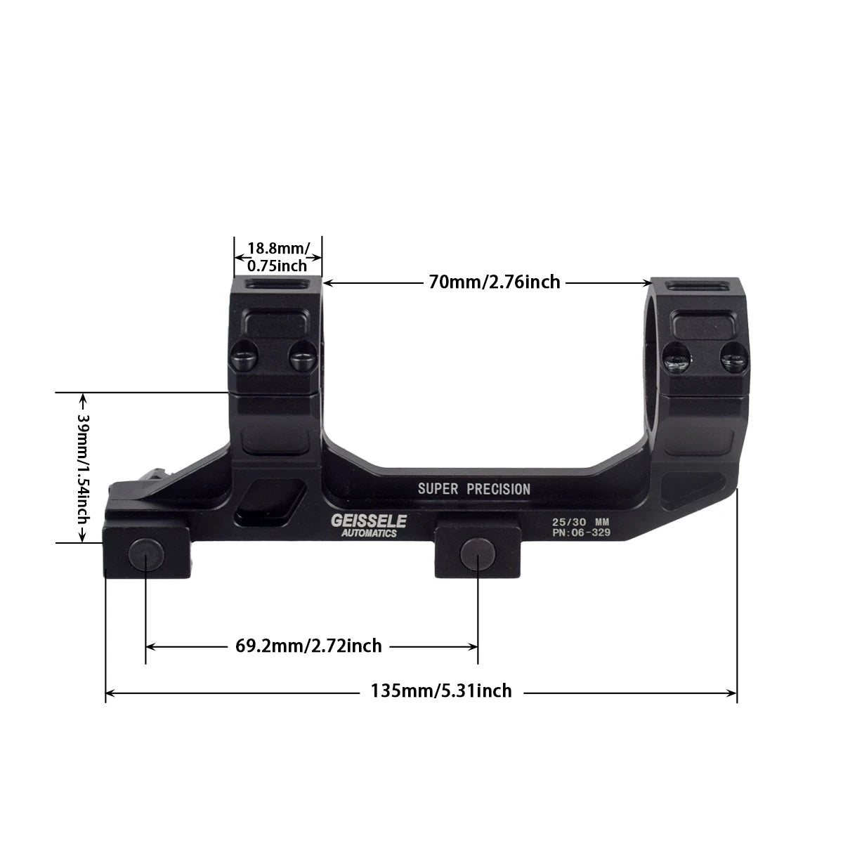Tactical GEISSELE Automatics AR15 Scope Mount For 30mm 25.4mm Optical Sight Mount Riflescope 1.54 1.93 Mount For 20mm Rail