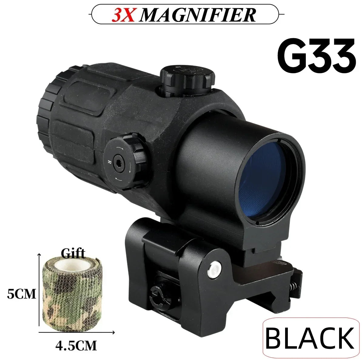 E*t*ch 558 551 G33 Red Dot Sight 3X Magnifier Holographic Flip Airsoft Optics Reflex Sights Scope Collimator Hunting Accessories