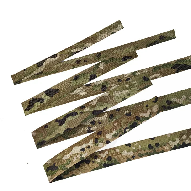 Tactical Webbing DIY Webbing Strap Gear Airsoft Multicam Molle Backpack Strap Belt Accessories 1Meter Width 2.5cm