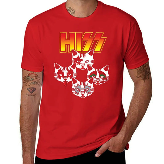 Hiss Cats Band Hiss Funny Cat Kittens Matching Gift Lover Band T-Shirt valentines clothes new edition mens funny t shirts