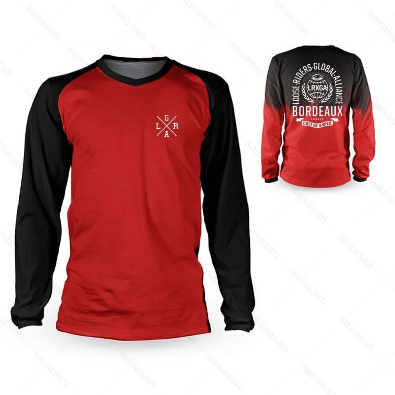 Motocross Loose Riders Short Sleeve Jersey MTB Mountain Bike Breathable Shirts DH BMX Enduro Men's Sweatshirts