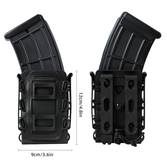 Tactical 5.56 Scorpion Soft Shell Magazine Pouch, 9mm Belt Holster, MOLLE Accessories, 7.62 Rifle Case, Glock 17 Pistol Holster