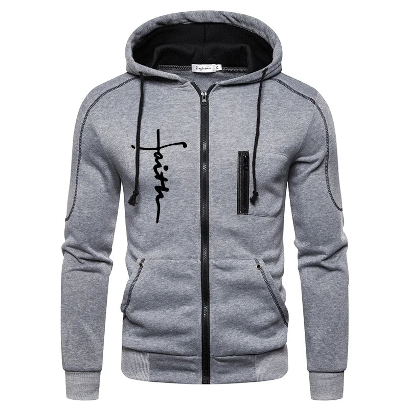 Daily Men's Tracksuit Jogging Hoodie Men Single Piece Sports Zipper Jacket Sweatshirts and Sports Pants Clothing Casual Outdoors