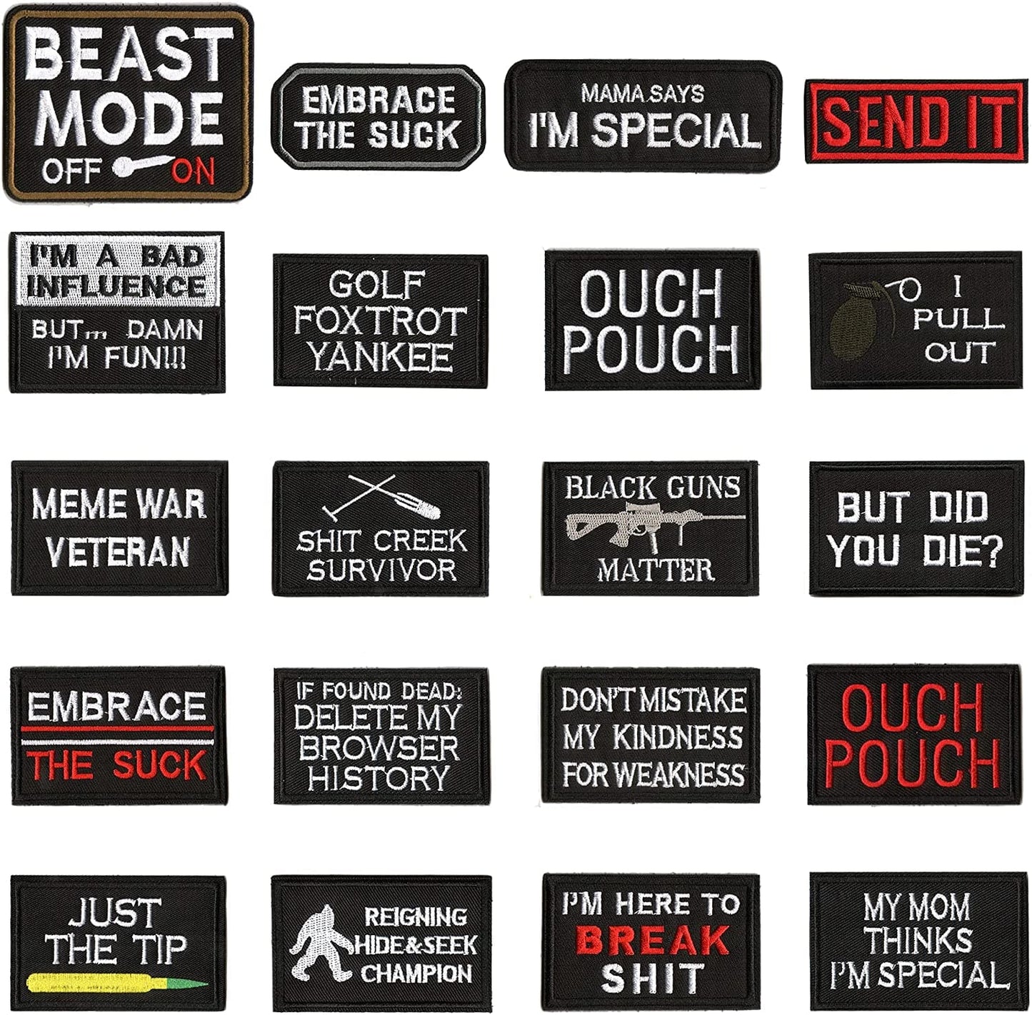 WZT 20 fun Tactical Army Morale patch full embroidery patch set-0