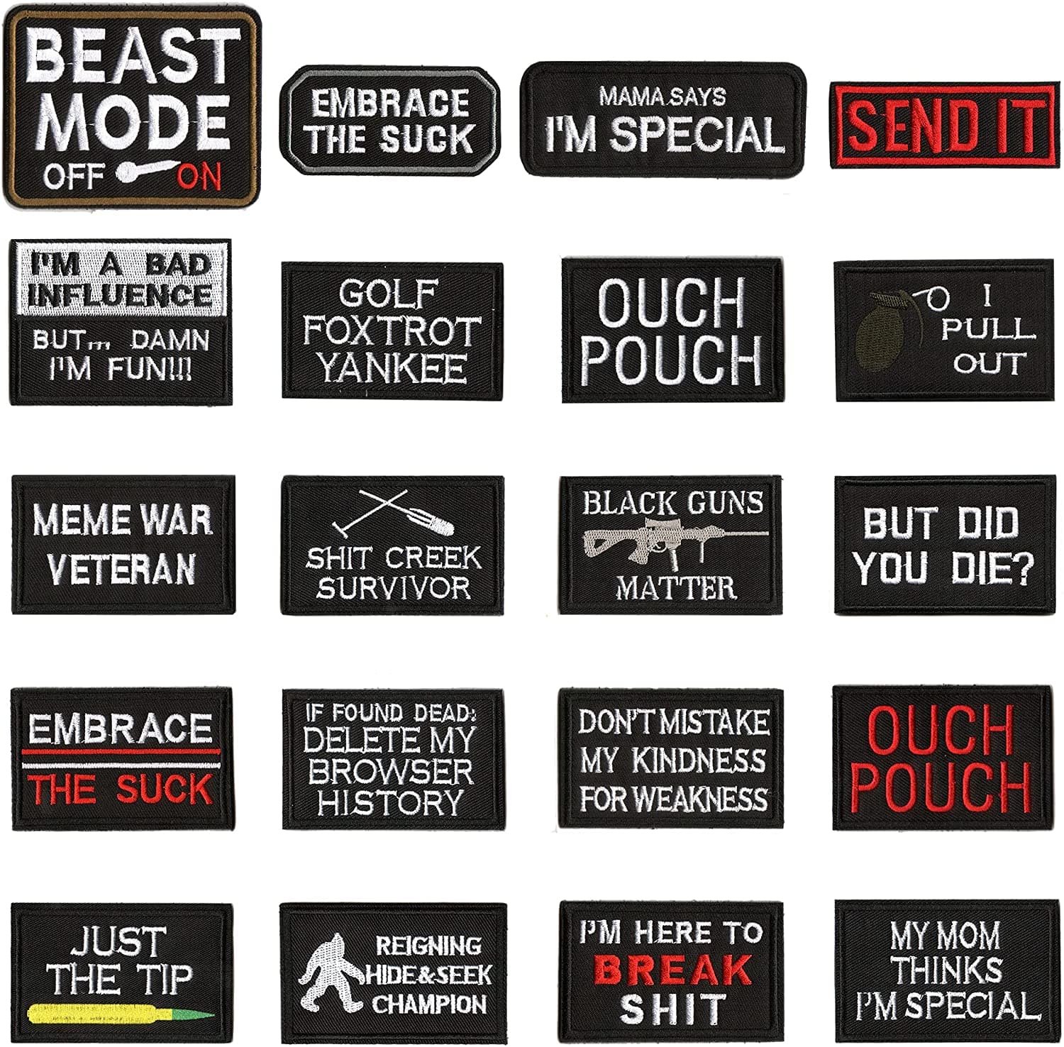 WZT 20 fun Tactical Army Morale patch full embroidery patch set-0