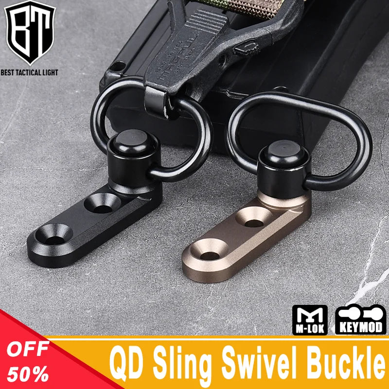 WADSN Fast Metal QD Sling Swivel Strap Buckle Vertical Sling Base Mount  Mlok Keymod Rail Tactical Airsoft Scout Accessories