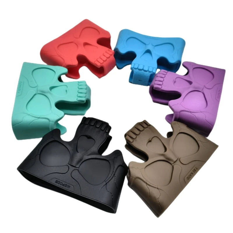 5.56 7.62 Skull Rubber Magazine Assist Cage Loop Pouch Mag Fast Tactical Pull For M4 AK AR15 Hunting Shooting Airsoft Accessory