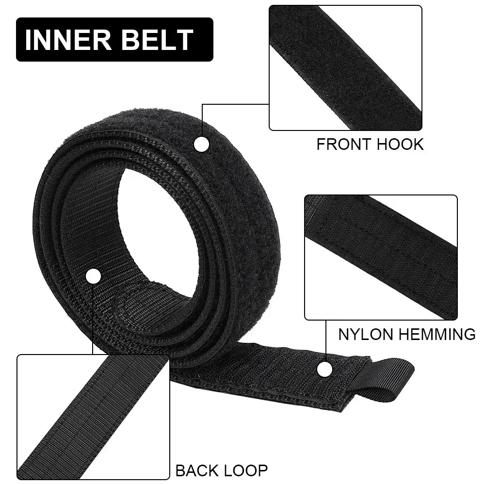 Tactical Quick Release Metal Buckle Belt for Men Laser MOLLE Multi-camo Belts Hunting Clothing Accessories 2 Inch Airsoft Gear