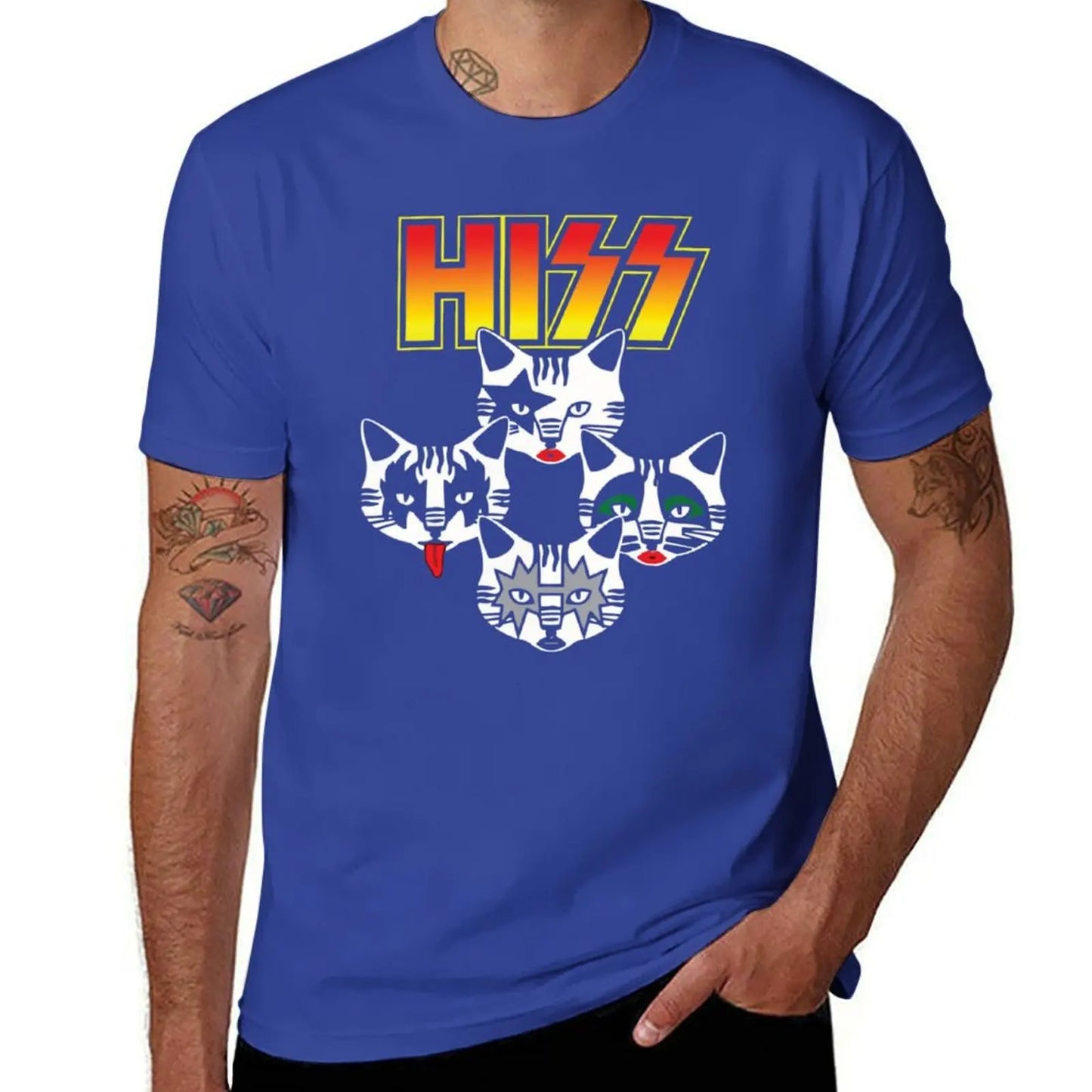 Hiss Cats Band Hiss Funny Cat Kittens Matching Gift Lover Band T-Shirt valentines clothes new edition mens funny t shirts