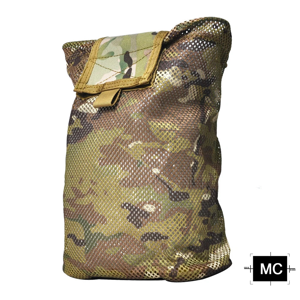 Collapsible MOLLE Dump Pouch for Empty Magazines Airsoft & Paintball Tactical Gear Folding Hunting Accessory - SINAIRSOFT